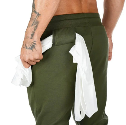 LOGO-freie Muscle Herren Sporthose Herren Fitness Hängende Handtuchhose Lauftraining Fußhose