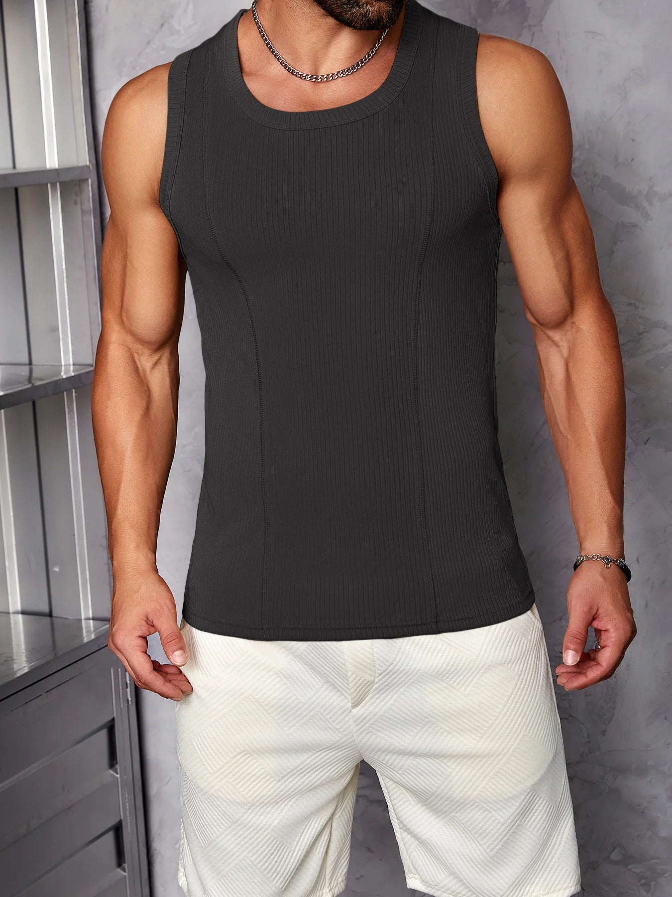 Ärmellose Herren-Sommerweste – Slim Fit und atmungsaktiv für Sport und Freizeit