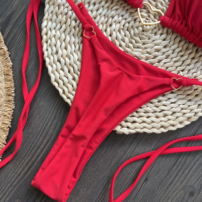 Sexy Push-Up-Bikini-Set für Damen mit brasilianischem Schnitt – ideal für Strand und Pool