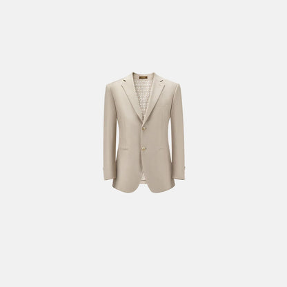 Leichter Herren-Seersucker-Anzug in Hellgrau – ideal für Hochzeit, Büro und Alltag