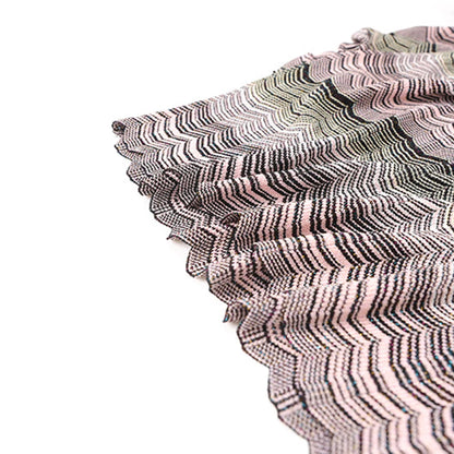 Elegantes Damen-Midikleid mit Rundhalsausschnitt und langen Ärmeln im Patchwork-Design mit Diamantenmuster