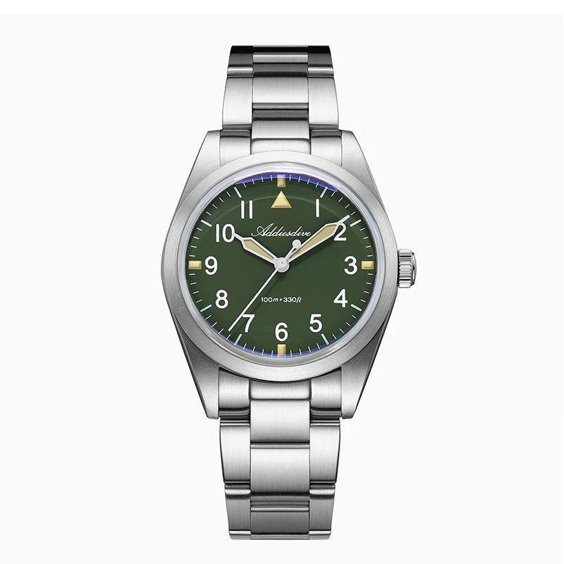 ADDIESDIVE New Watch For Men's Reloj Hombre AD2502 VH31 Movement Titanium Alloy 36mm 100M Waterproof Luminous Quartz Watches