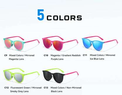 Damen-Sonnenbrille oval Retro polarisiert rutschfest Nasenpads Vintage