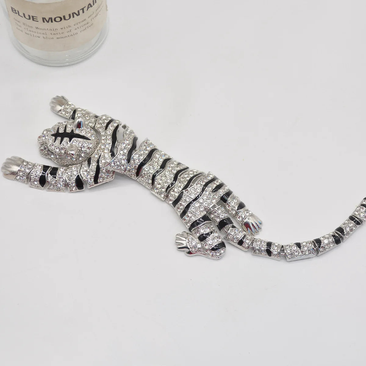 Brosche Tiger Kristall Vintage Groß Tier Unisex Anzug Mantel Geschenk