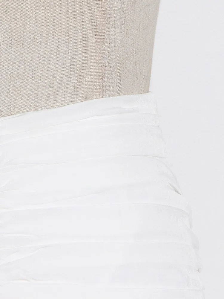 Patchwork-Jeansshorts mit Taschen und unregelmäßigem Design für Damen – High-Waist und Reißverschluss-Detail