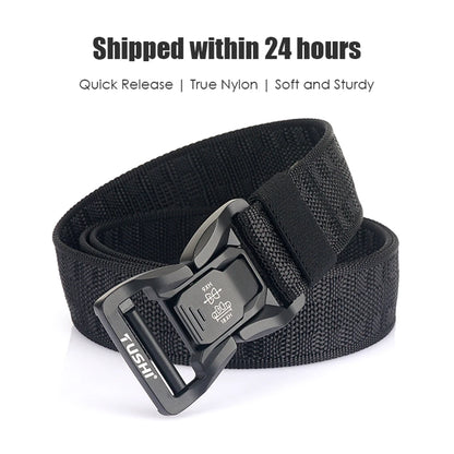 VATLY Soft Tactical Outdoor Gürtel Herren Nylon Schnellverschluss Hiking