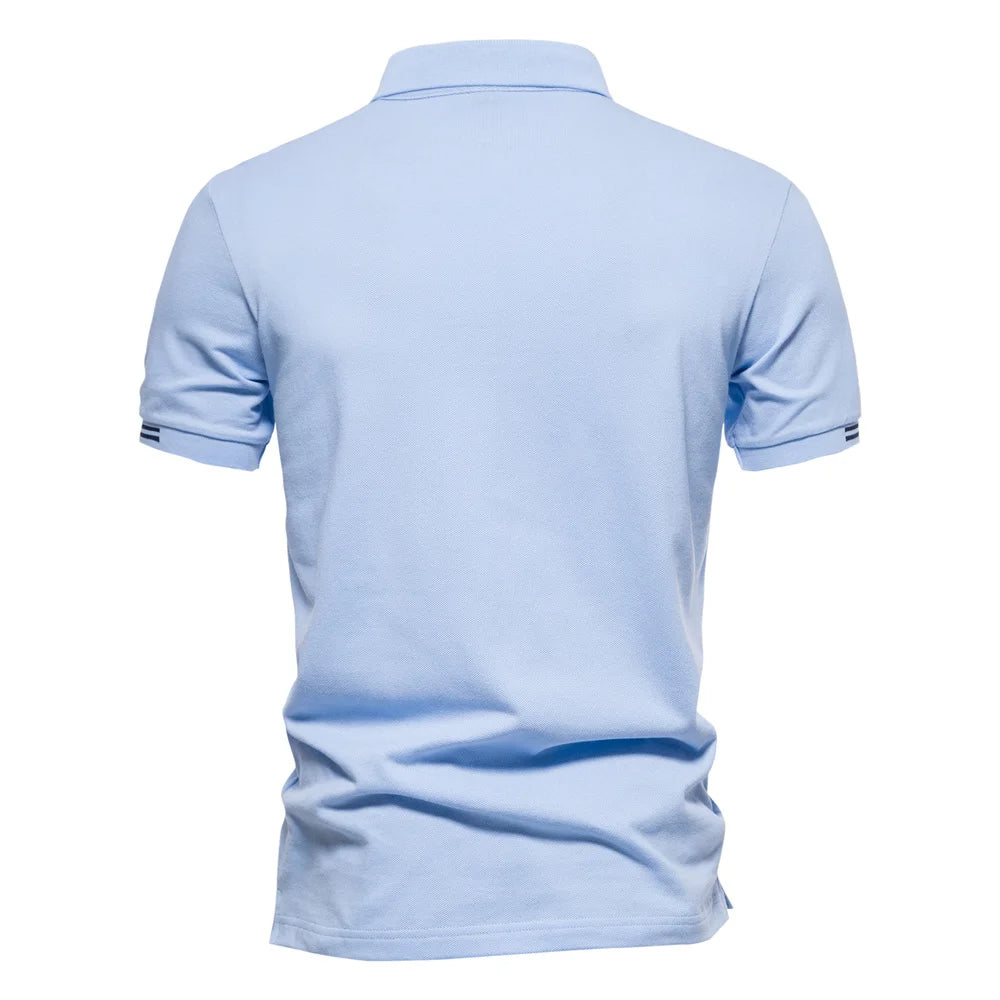 Weiches Herren Polo 100% Baumwolle Atmungsaktiv Locker Cool