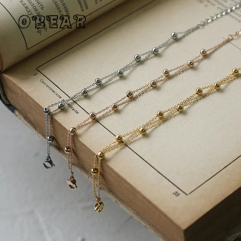 Damen-Armband Doppelperle koreanischer Trend