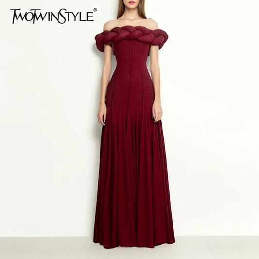 Elegantes Damen-Kleid mit Rundhalsausschnitt und langen Ärmeln – Patchwork-Design mit Perlen für einen stilvollen Auftritt.