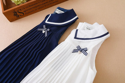 Mädchen Kleider Ärmellose Sommer Chiffon Plissee Kleidung Kinder Kleider Baby Mädchen Einteiliges Kleid