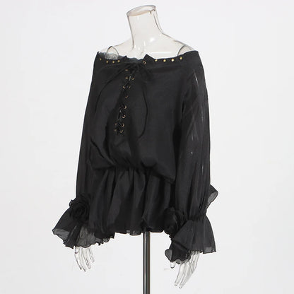 Elegantes Damen-Zweiteiler-Set mit Pailletten, langärmligem Oberteil und hoch taillierter, gerader Hose – schickes Outfit für besondere Anlässe.