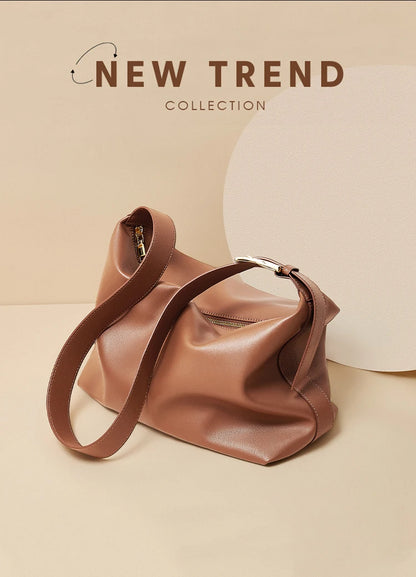 Damen Tote Tasche aus Split-Leder mit großem Fassungsvermögen Crossbody