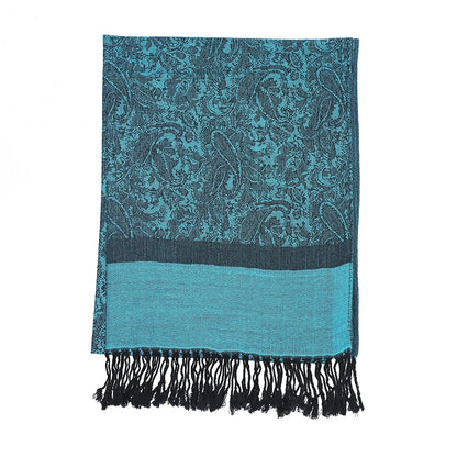 Damen Jacquard Schal ethnisch Kaschmir dick weich Halstuch Bandana Outdoor