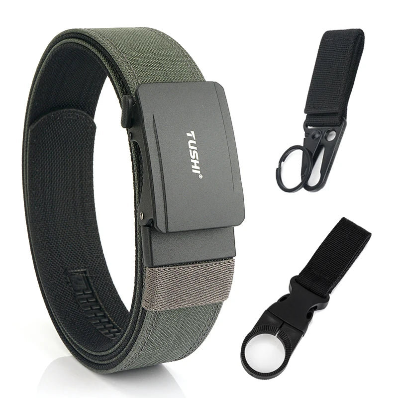 Herren-Gürtel aus Nylon mit Metall-Automatik-Schnalle für Outdoor IPSC Alltag und Freizeit