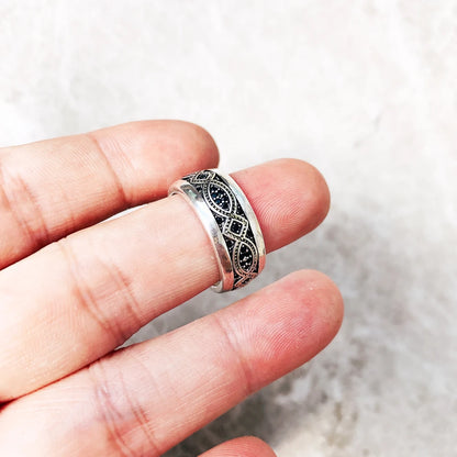 Damen-Ring Liebesknoten Welle golden aus Sterlingsilber
