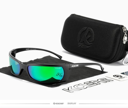 Sonnenbrille Sport UV400 polarisiert leicht Angeln Reißverschlussetui Unisex