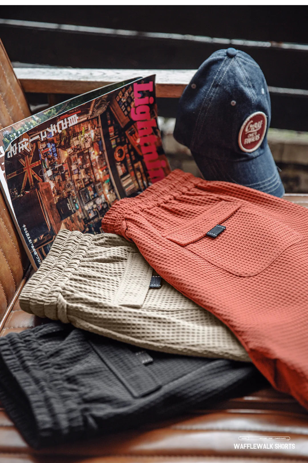 Herren Basketball-Shorts aus Waffelstoff mit elastischer Taille für den Sommer