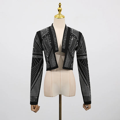 Ärmelloses Midikleid mit Polka-Dots und Patchwork-Spitze im Colorblock-Design für Damen mit Halterneck
