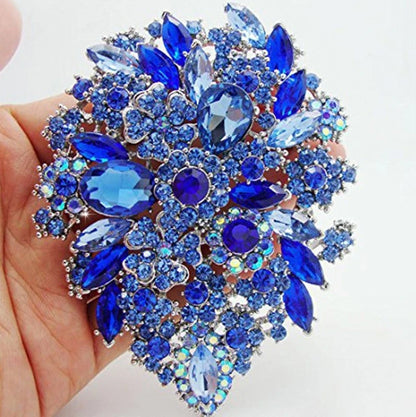 Brosche Wassertropfen Strass Kristall Elegant Corsage Damen Mantel
