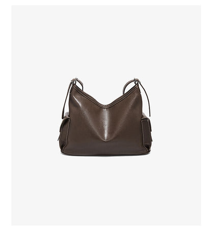 Damen Schultertasche aus weichem PU-Leder im Retro-Stil mit großer Kapazität