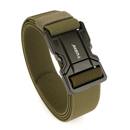Herren-Gürtel Elastischer Gürtel Mit Metall-Schnellverschluss Für Outdoor Und Alltag Verstellbar Blau