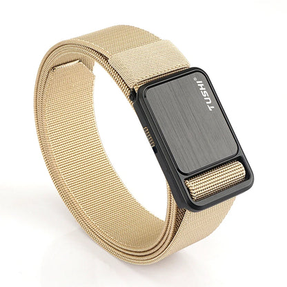 Herren-Gürtel Elastisch 35 mm Breite Mit Steck-Schnalle Für Outdoor-Aktivitäten Camping