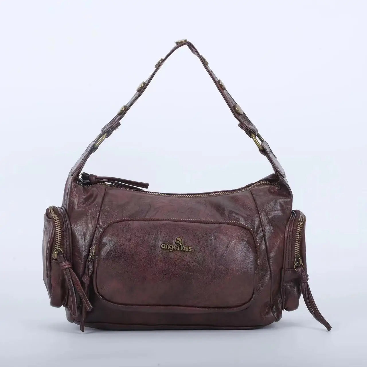 Damen-Handtasche aus Denim mit Top-Handle Stil und großzügigem Innenfach mit Reißverschluss