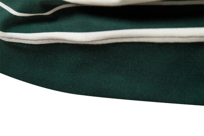 Herren Langarm Polo Shirt aus Baumwolle mit gestreiftem Reißverschluss