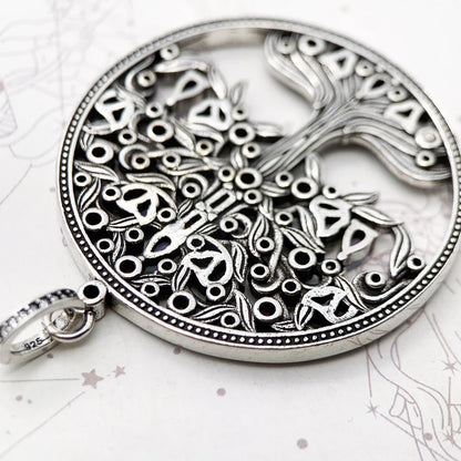 Damen-Charm-Anhänger Amulett magisch Natur Glück aus Sterlingsilber