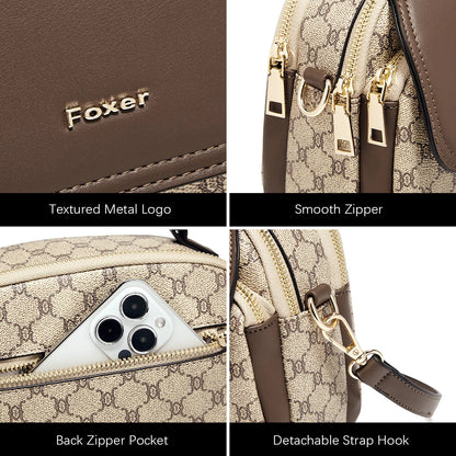Damen Schultertasche aus PVC-Leder Im Vintage-Stil Crossbody