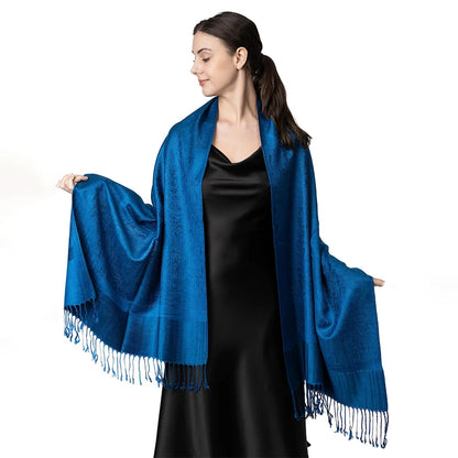 Damen Jacquard Schal ethnisch Kaschmir dick weich Halstuch Bandana Outdoor