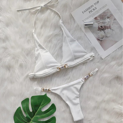 Sexy Bikini-Set mit pinkem Blumenmuster und Push-up-Effekt – ideal für Strand und Pool
