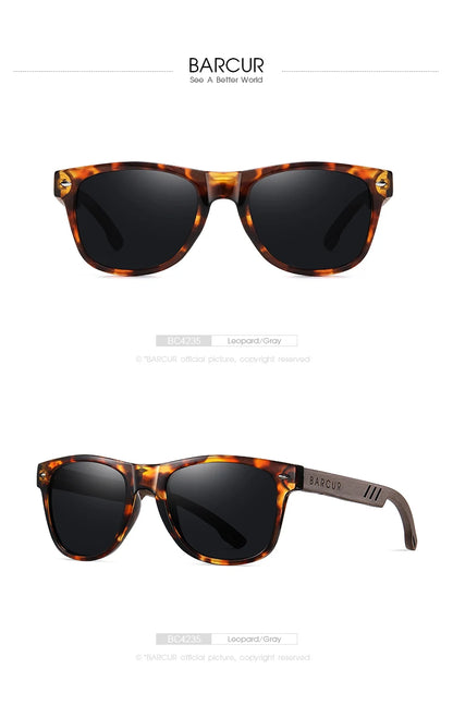 Sonnenbrille Holz Walnuss polarisiert UVA/B Schutz leicht Herren