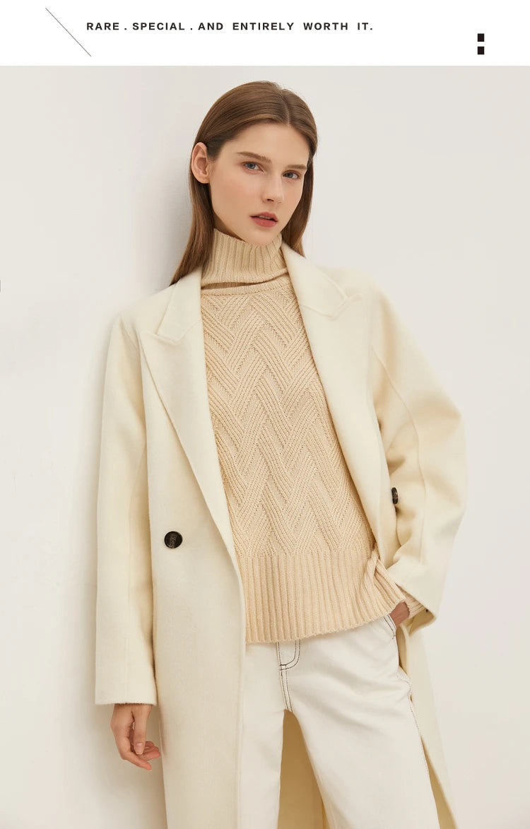 Damen-Rollkragenpullover locker Schnürung Herbst-Winter