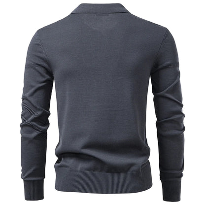 Premium Herren Winterpoloshirt Thermo Warm Elastisch Elegant Casual Top