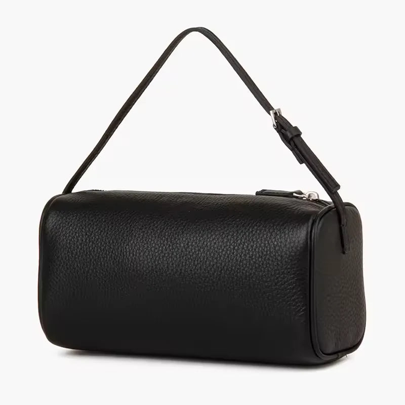 Rindsleder-Handtasche | Top-Handle Mit Schultergurt