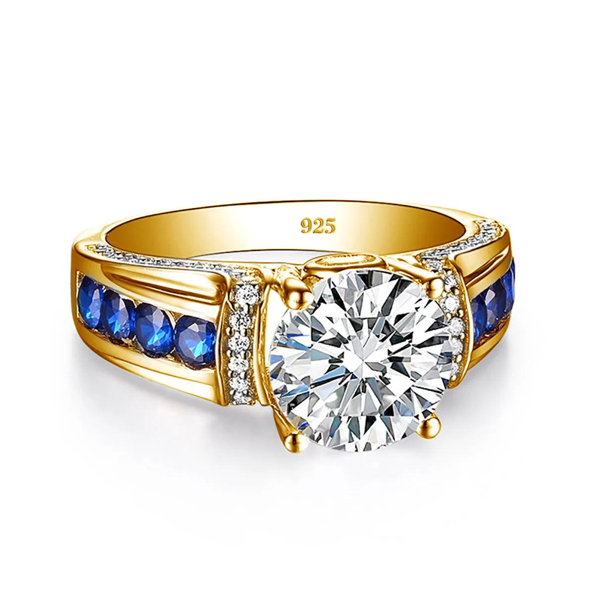 Damen-Ring Moissanit D-Farbton VVS1 2 Ct Sterlingsilber 925 Schmuckqualität Premium