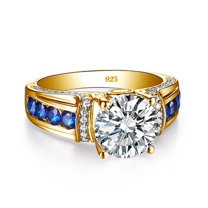 Damen-Ring Moissanit D-Farbton VVS1 2 Ct Sterlingsilber 925 Schmuckqualität Premium