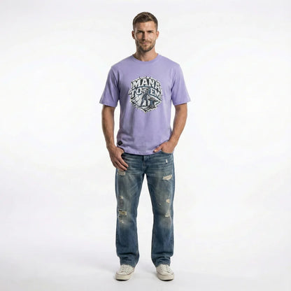 Hautfreundliches Herren T Shirt Mit Worker Motiv Aus Hochwertiger Baumwolle
