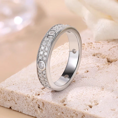 Damen-Schmuckset Ring und Armreif mit Moissanit