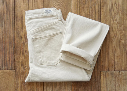 Herren Jeans aus Selvedge Denim mit hohem Bund und regulärer Passform