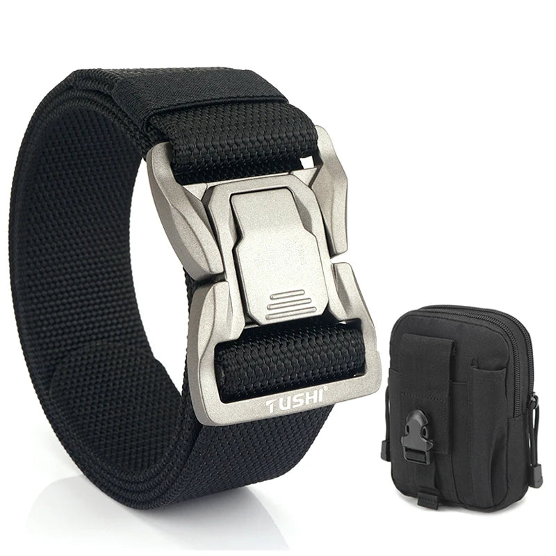 VATLTY New 4.3cm Tactical Outdoor Belt Tight Nylon Aluminum Buckle Quick Release Men's Military Belt Casual Wide Waistband Male