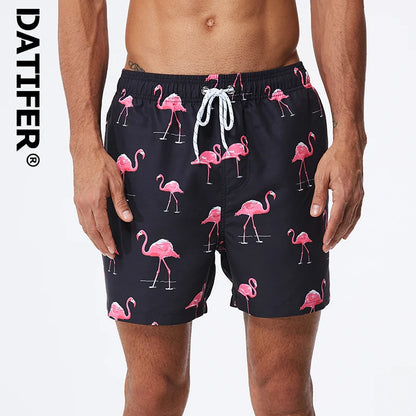 Herren-Badeshorts mit niedrigem Bund und sexy Print – ideal für Gym und Surfen, herausnehmbare Polster, mehrfarbig