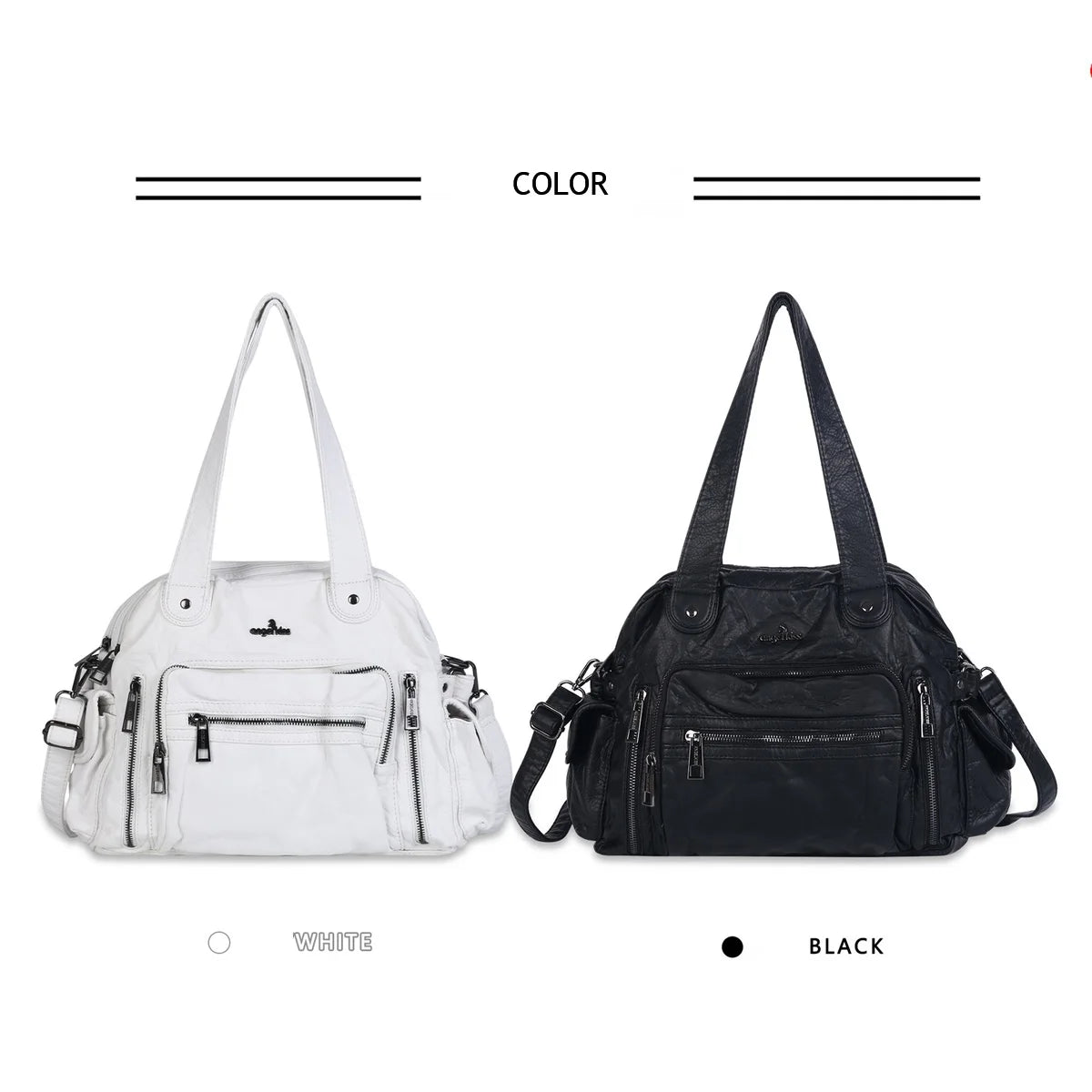 Damen-Satchel-Tasche Leopardenmuster, Top-Handle Innenfach mit Reißverschluss und viel Stauraum