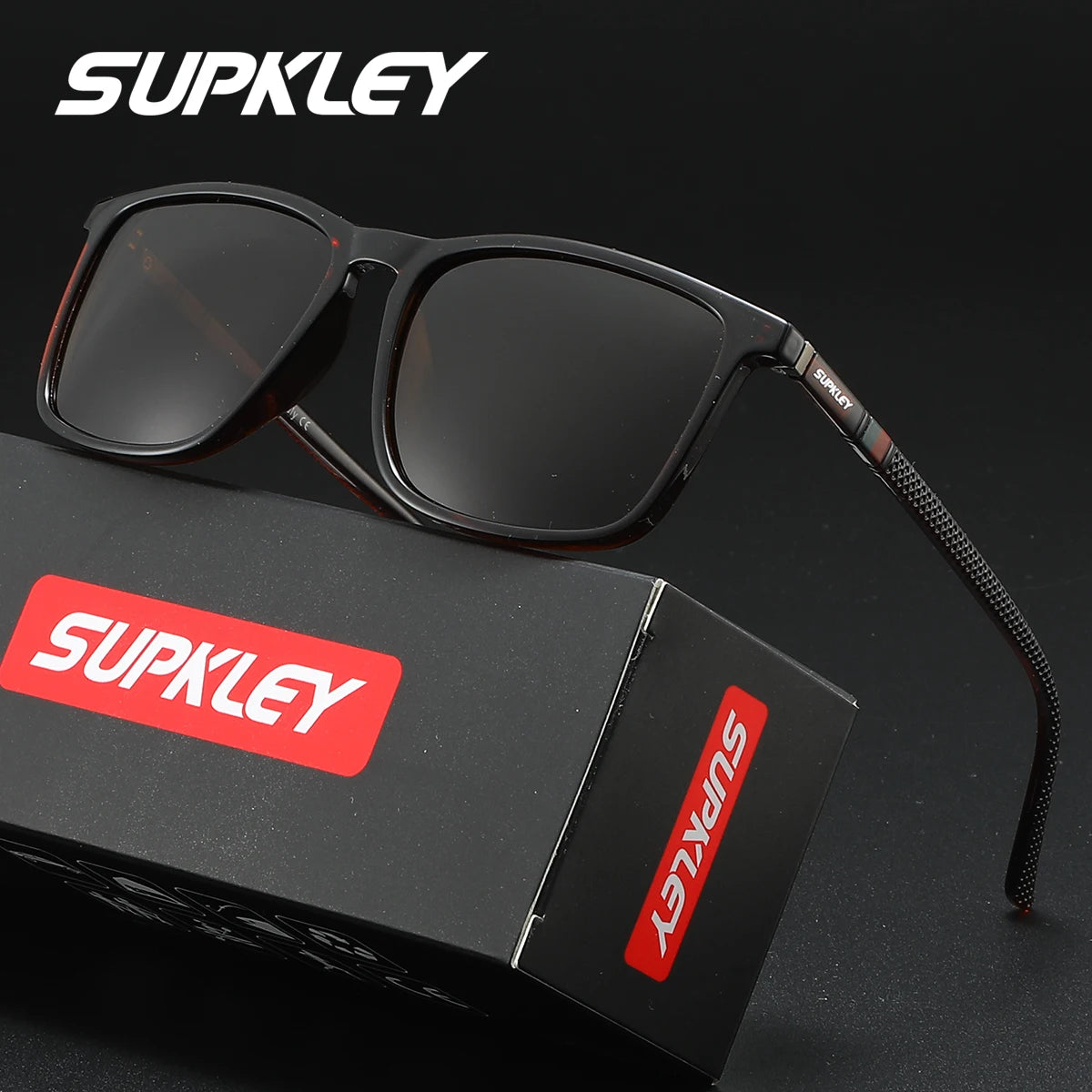 Sonnenbrille quadratisch klassisch polarisiert PC UV400 Sport Unisex
