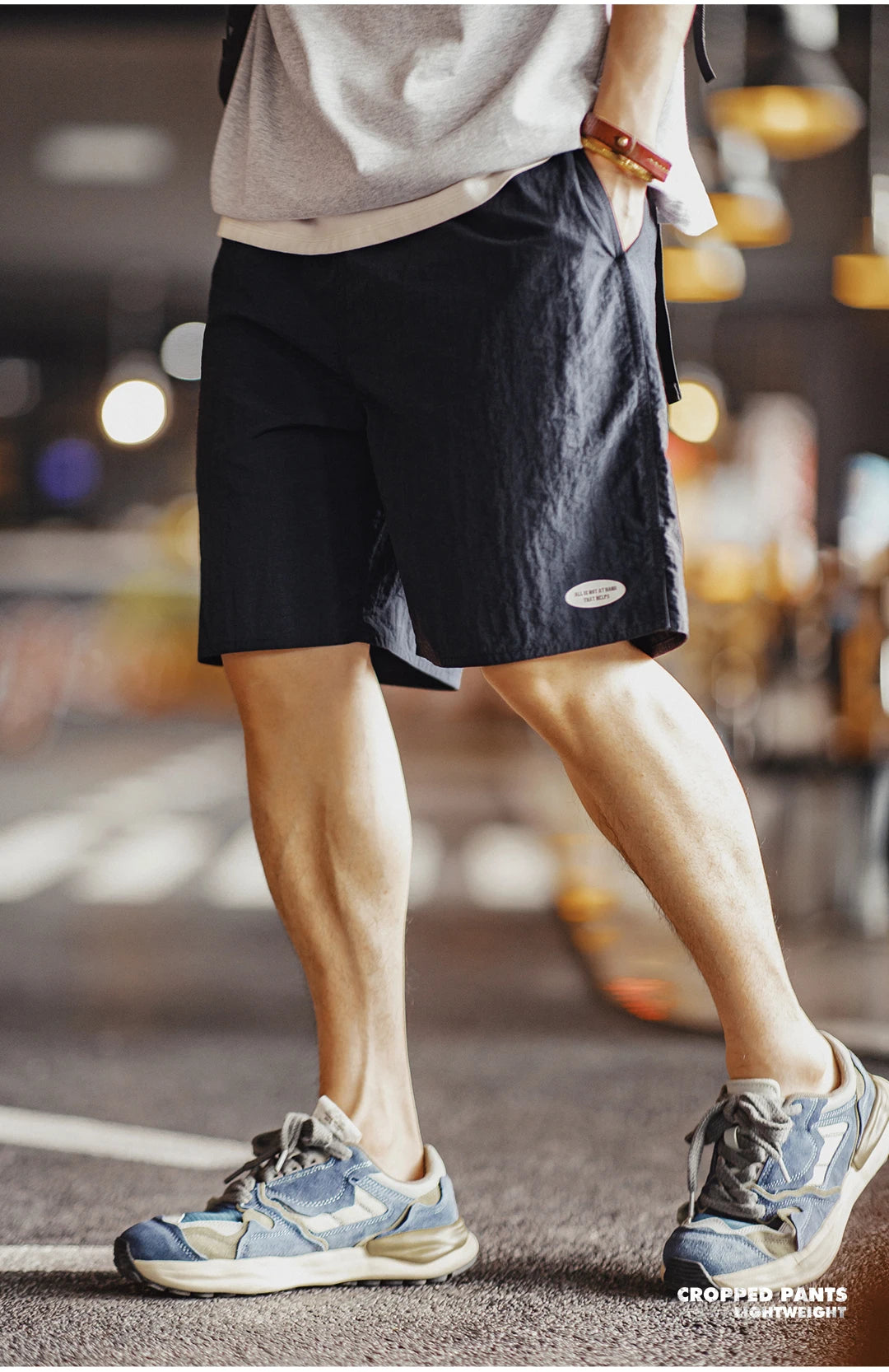 Herren Shorts im sportlichen Funktionsstil mit elastischer Taille und Taschen
