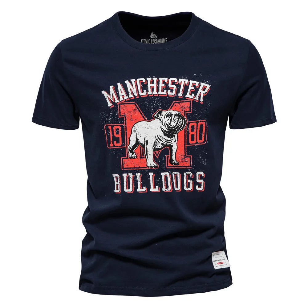 Herren T-Shirt aus Baumwolle mit hochwertigem Druck im lässigen Stil