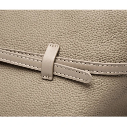 Leder-Top-Handle Tote | Vollnarbenleder Silberbeschläge
