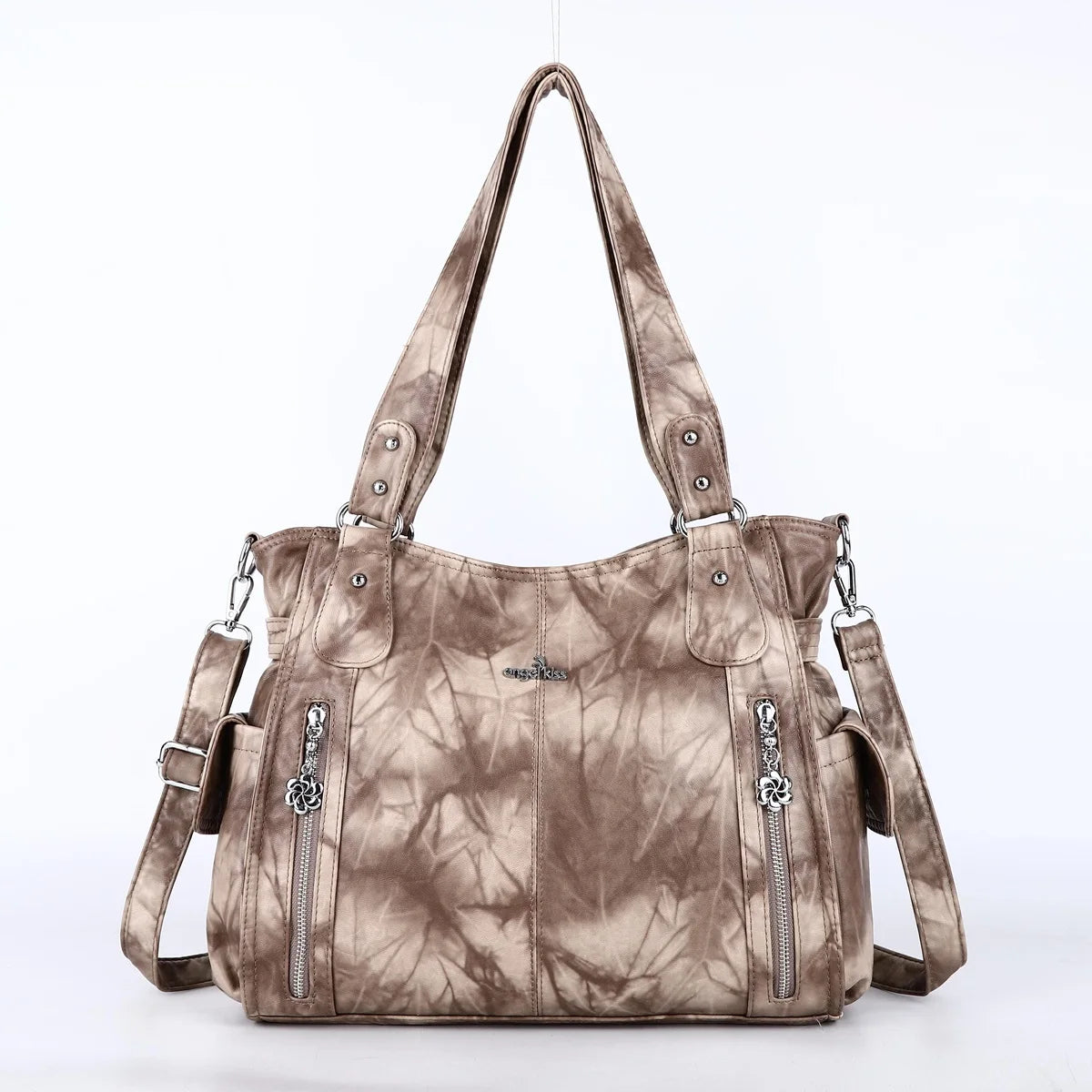 Damen-Handtasche Aus PU-Leder Im Vintage-Stil Große Schultertasche Mit Top-Griff Und Viel Stauraum
