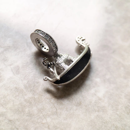 Damen-Charm Venedig Gondel romantisch aus Sterlingsilber